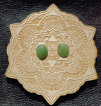 Light Apple Green Nephrite Jade Oval Cabochon 12x14mm AA Grade