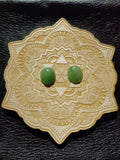 Light Apple Green Nephrite Jade Oval Cabochon 12x14mm AA Grade