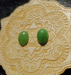 Light Apple Green Nephrite Jade Oval Cabochon 12x16mm A Grade
