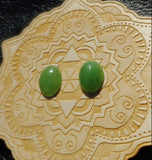 Light Apple Green Nephrite Jade Oval Cabochon 12x16mm A Grade