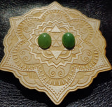 Light Apple Green Nephrite Jade Oval Cabochon 12x16mm A Grade