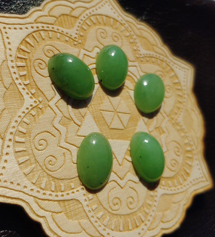 Light Apple Green Nephrite Jade Oval Cabochon 18x13mm AA Grade