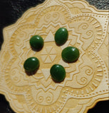 Medium Apple Green Nephrite Jade Cabochon 12x10mm Oval AAA Grade