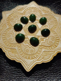 Medium Apple Green Nephrite Jade Cabochon 12x10mm Oval AA Grade