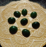 Medium Apple Green Nephrite Jade Cabochon 12x10mm Oval AA Grade