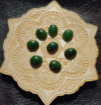 Medium Apple Green Nephrite Jade Cabochon 12x10mm Oval AA Grade