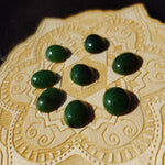 Medium Apple Green Nephrite Jade Cabochon 12x10mm Oval AA Grade