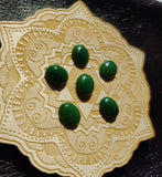 Medium Green Nephrite Jade Cabochon 12x10mm Oval AAA Grade