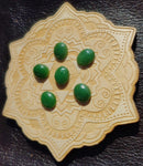 Medium Green Nephrite Jade Cabochon 12x10mm Oval AAA Grade