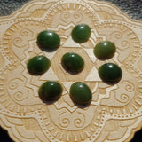Olive Green Nephrite Jade Cabochon 12x10mm Oval AAA Grade