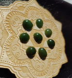Olive Green Nephrite Jade Cabochon 12x10mm Oval AAA Grade