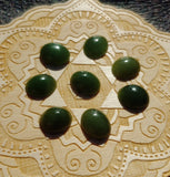 Olive Green Nephrite Jade Cabochon 12x10mm Oval AAA Grade
