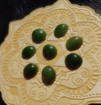 Olive Green Nephrite Jade Cabochon 12x10mm Oval AAA Grade