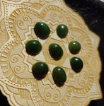 Olive Green Nephrite Jade Cabochon 12x10mm Oval AAA Grade