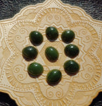 Olive Green Nephrite Jade Cabochon 12x10mm Oval AA Grade