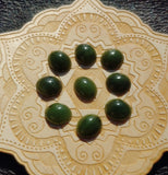 Olive Green Nephrite Jade Cabochon 12x10mm Oval AA Grade