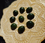 Olive Green Nephrite Jade Cabochon 12x10mm Oval AA Grade