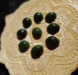 Olive Green Nephrite Jade Cabochon 12x10mm Oval AA Grade