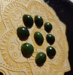 Olive Green Nephrite Jade Cabochon 12x10mm Oval AA Grade