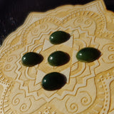 Olive Green Nephrite Jade Cabochon 12x10mm Oval A Grade