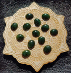 Green Nephrite Jade Cabochon 12x10mm Oval A Grade