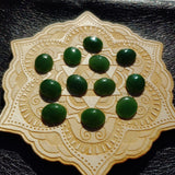 Green Nephrite Jade Cabochon 12x10mm Oval AAA Grade