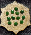 Green Nephrite Jade Cabochon 12x10mm Oval AAA Grade