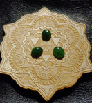 Green Nephrite Jade Cabochon 12x10mm Oval AA Grade