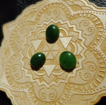 Green Nephrite Jade Cabochon 12x10mm Oval AA Grade