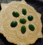 Green Nephrite Jade Cabochon 14x10mm Oval AAA Grade