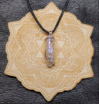Aura Rose Quartz Crystal Pendant Necklace with Aquamarine Star with Quartz Accents in Sterling Silver