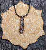 Rocky Butter Jasper Point Pendant Necklace with Hematite Star in Sterling Silver