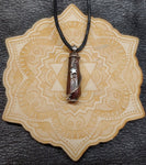 Rocky Butter Jasper Point Pendant Necklace with Hematite in Sterling Silver