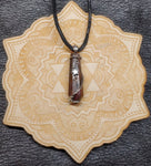 Rocky Butter Jasper Point Pendant Necklace with Hematite in Sterling Silver