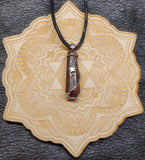Rocky Butter Jasper Point Pendant Necklace with Hematite in Sterling Silver
