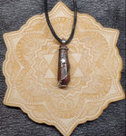 Rocky Butter Jasper Point Pendant Necklace with Hematite in Sterling Silver