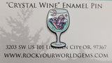 Crystal Wine Glass Enamel Pin