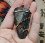 Oregon Brimstone Jasper Pendant in Copper