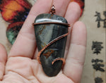 Oregon Brimstone Jasper Pendant in Copper