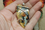 Maligano Picture Jasper Pendant Necklace in Hammered Sterling Silver