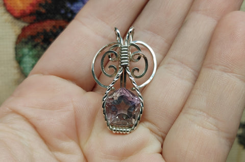 Amethyst Quartz Star Elven Pendant