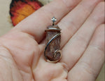 Rough Raw Pink Tourmaline Crystal Pendant in Sterling Silver