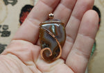 Turkish Stick Agate Stone Pendant in 14kt Rose Gold Fill