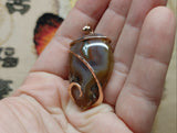 Turkish Stick Agate Stone Pendant in 14kt Rose Gold Fill