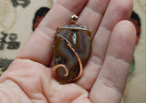 Turkish Stick Agate Stone Pendant in 14kt Rose Gold Fill