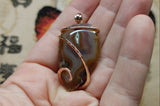 Turkish Stick Agate Stone Pendant in 14kt Rose Gold Fill