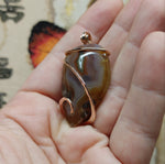 Turkish Stick Agate Stone Pendant in 14kt Rose Gold Fill