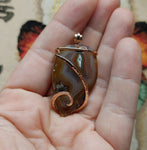 Turkish Stick Agate Stone Pendant in 14kt Rose Gold Fill