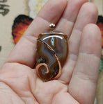 Turkish Stick Agate Stone Pendant in 14kt Rose Gold Fill