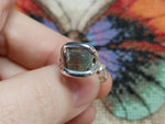 Raw Watermelon Tourmaline Crystal Ring in Sterling Silver Ring Sz 6